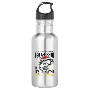 Christmas Fishing Stream Quote Design 532 Ml Water Bottle