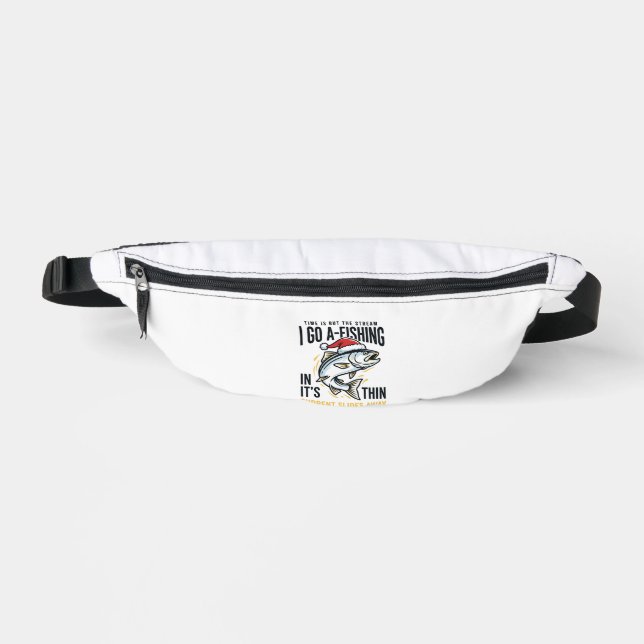 Christmas Fishing Stream Quote Design Fanny Pack (Front)