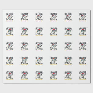 Christmas Fishing Stream Quote Design Wrapping Paper