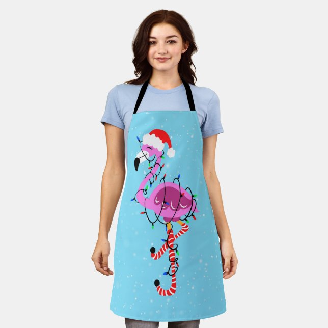 Christmas Flamingo Apron (Worn)