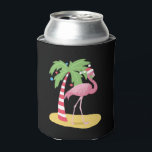 Christmas Flamingo Beach Can Cooler<br><div class="desc">Christmas Flamingo Beach</div>