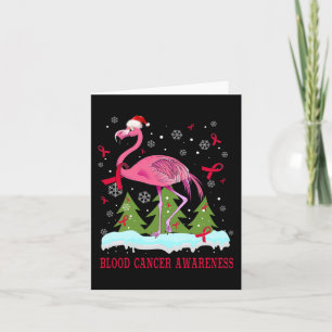 Christmas flamingo blood cancer awareness gift.png card