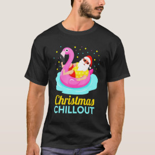 Christmas Flamingo Chillout Design T-Shirt