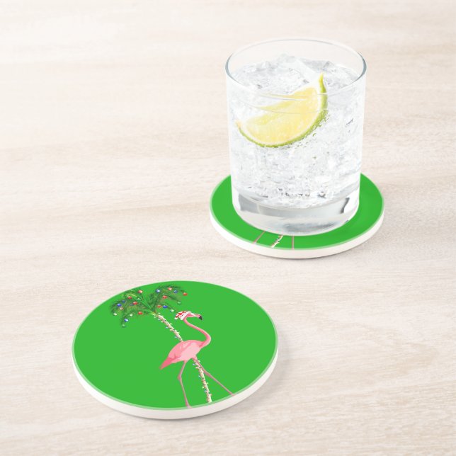 Christmas Flamingo Coaster (Side)