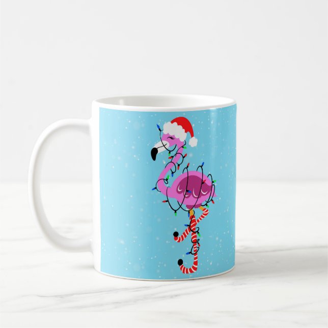 Christmas Flamingo Coffee Mug (Left)