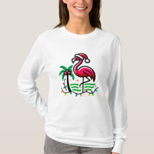 "Christmas Flamingo Fun" T-Shirt