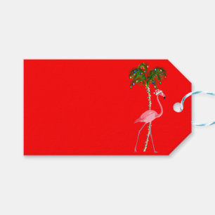 Christmas Flamingo Gift Tags