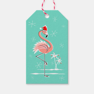 Christmas Flamingo gift tags