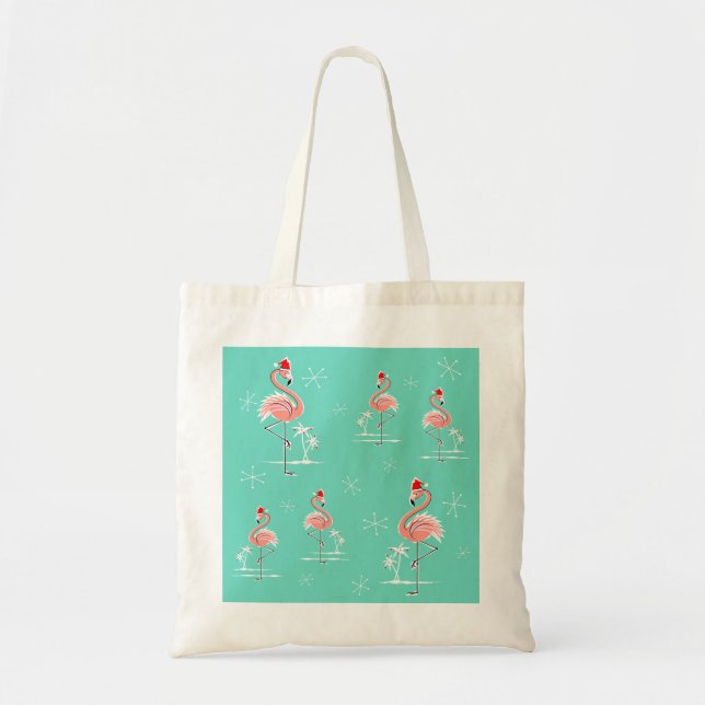 Christmas Flamingo Group tote bag (Front)