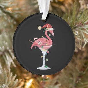 Christmas Flamingo Lights Xmas Tropical Animal Ornament