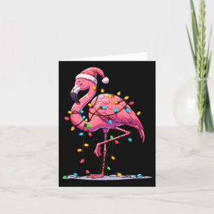 Christmas Flamingo Lover Santa Xmas Women Men Kids Card