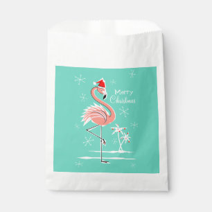 Christmas Flamingo Merry Christmas favour bag