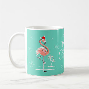 Christmas Flamingo Merry Christmas mug