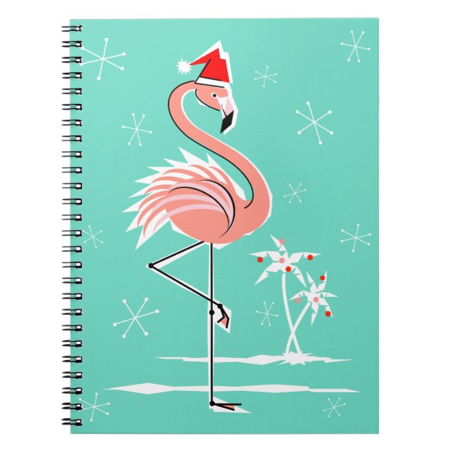 Christmas Flamingo notebook (Front)