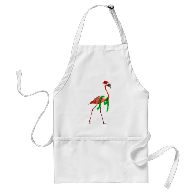 Christmas Flamingo on the Beach Standard Apron (Front)