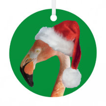 Christmas Flamingo Ornament