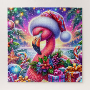 Christmas Flamingo Puzzle