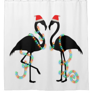 christmas flamingo santa