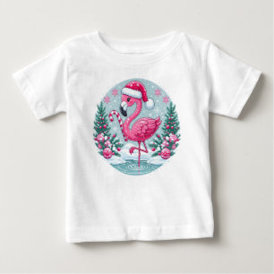 Christmas Flamingo Sublimation Clipart-10424 Baby T-Shirt