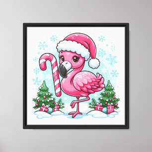 Christmas Flamingo Sublimation Clipart-10424 Canvas Print