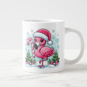 Christmas Flamingo Sublimation Clipart Large Coffee Mug