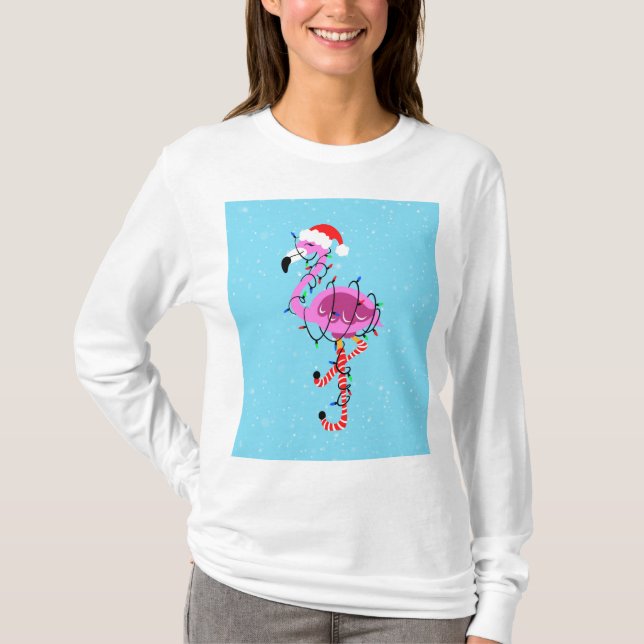 Christmas Flamingo T-Shirt (Front)