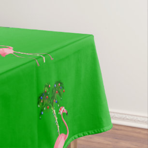 Christmas Flamingo Tablecloth