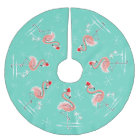 Christmas Flamingo tree skirt