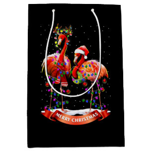 Christmas Flamingos Classic Medium Gift Bag