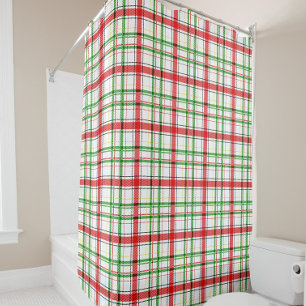 Christmas Flannel Plaid Tartan Design - White