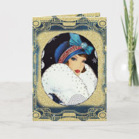 Christmas Flapper Girl Large White Fur Coat