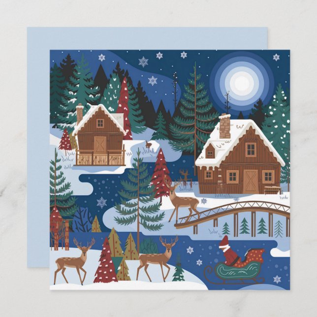 Christmas flat card (Front/Back)
