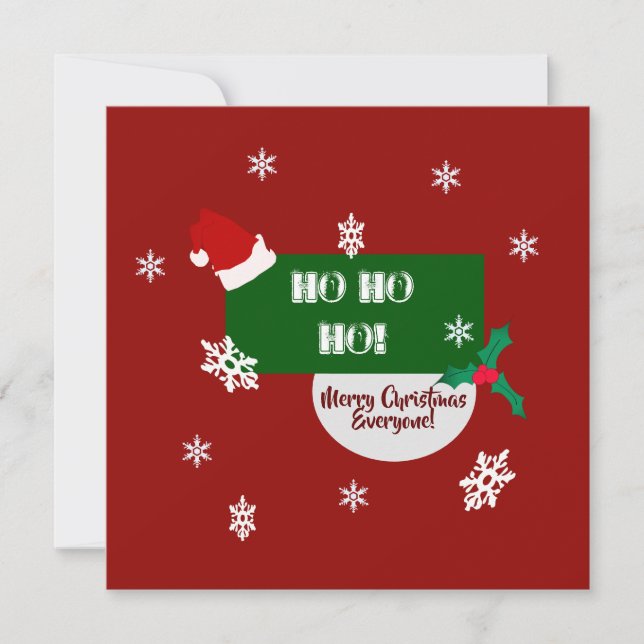 Christmas flat card (Front)