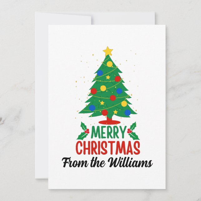 Christmas Flat Holiday Card (Front)