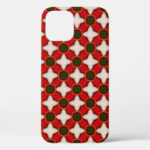 christmas fleece and felt background ornate geomet iPhone 12 case