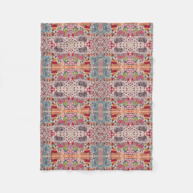 Christmas Fleece Blanket (Small) (Front)