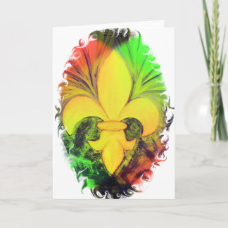 Christmas Fleur de Lis Holiday Card