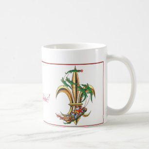 Christmas Fleur-de-lis with Alligators Coffee Mug