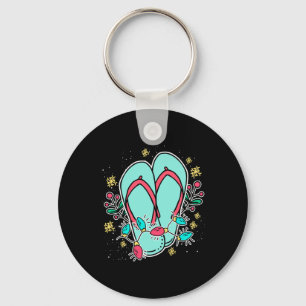 Christmas Flip Flops Hawaiian Summer Christmas In Keychain