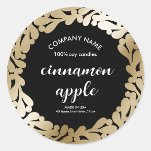 Christmas Floral Candle label product label