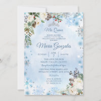 Christmas Floral Mexican Girl Sweet 15th Birthday