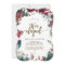 christmas floral modern we eloped invitation