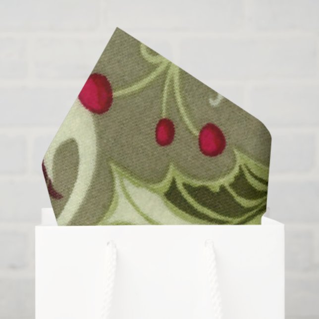 Christmas floral pattern tissue paper (Gift Bag)