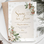 Christmas Floral Snow in Love Winter Bridal Shower Invitation<br><div class="desc">Christmas Floral Snow in Love Winter Bridal Shower Invitation</div>
