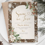 Christmas Floral Snow in Love Winter Bridal Shower Invitation<br><div class="desc">Christmas Floral Snow in Love Winter Bridal Shower Invitation</div>