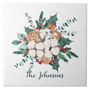 Christmas Floral Tile