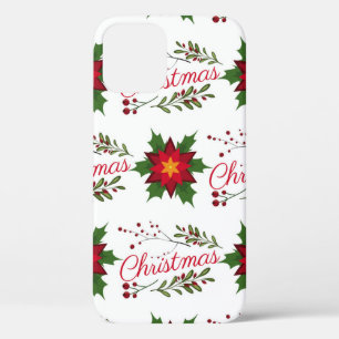 Christmas floral wreath winter pattern floret holi iPhone 12 case