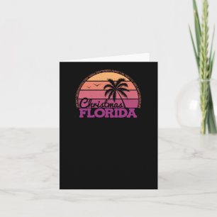 Christmas Florida Retro Sunset Local Pride Logo St Card
