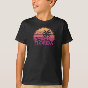 Christmas Florida Retro Sunset Local Pride Logo St T-Shirt
