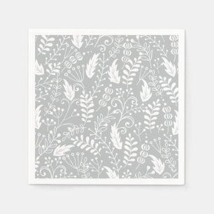Christmas Flourish Christmas Art Holly Leaf Print  Napkin